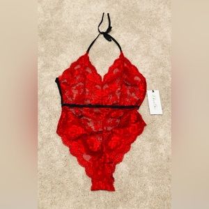 Lace Teddy Lingerie (red / black strap) OhLaLa Cheri

Valentine Day